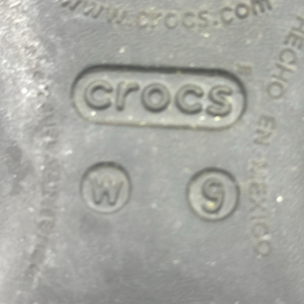 CROCS Black Peep Toe Sling Back Flat Sandal Size 9 CR5483 - Picture 9 of 9
